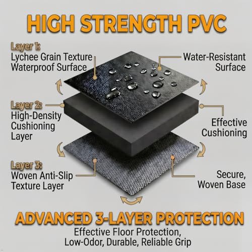 Tapis de course BUCKLOS anti-vibration et imperméable contre rayures - 5