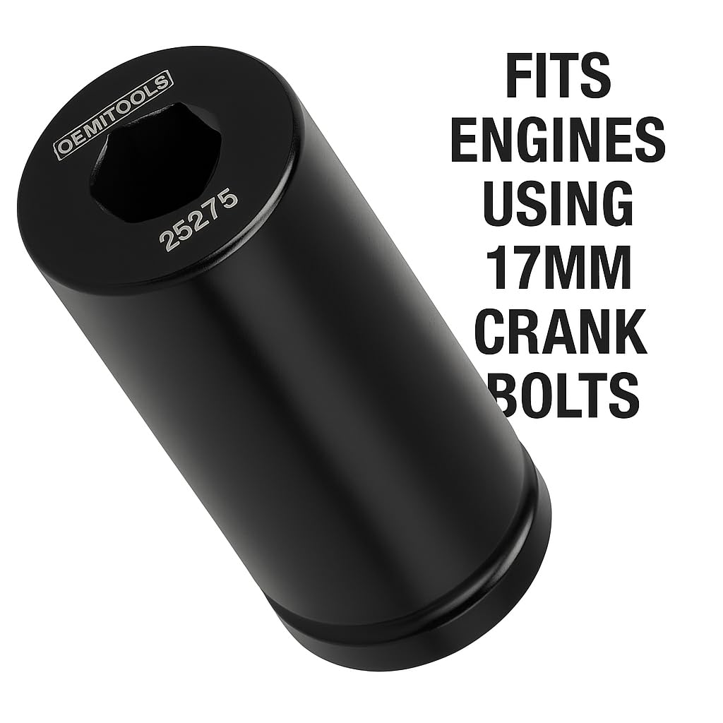 Amazon.com: OEMTOOLS 25275 17mm Crank Bolt Socket, Heavy Duty
