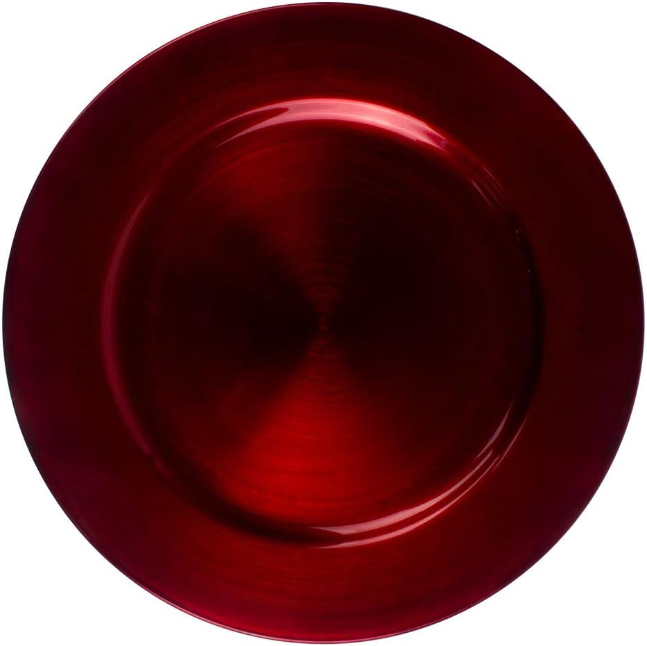 Fizzco Standard Red Round Charger Plate-33cm, 33cm