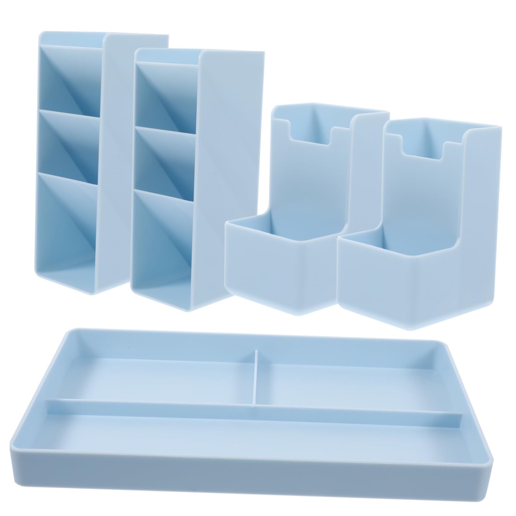 Homoyoyo Caja Porta Lápices Vertical Organizador de Bolígrafos de ABS Compartimentos para Accesorios de Escritorio Oficina