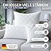 Polyester Kopfkissen (40x40 cm groß) - 2er Set Kissen für Bett und als Dekokissen - Mit Reißverschluss für Füllung - Sofakissen - Zierkissen für Couch und Sofa - Ökotex - Waschbar bis 60° - Weiß