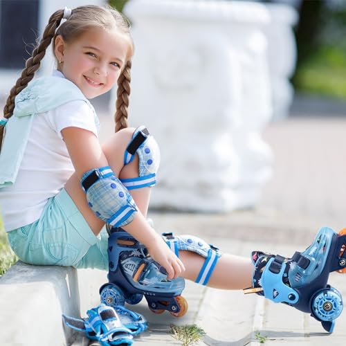 image for SULIFEEL Adjustable Toddler Roller Skates for Girls Boys Kids,Fun Illu