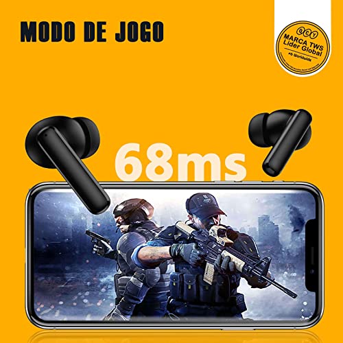 Qcy T13 ANC Fone De Ouvido Sem Fio, Fone Bluetooth 5.3 Com Cancelamento De Ruído Ativo, 30Horas de R