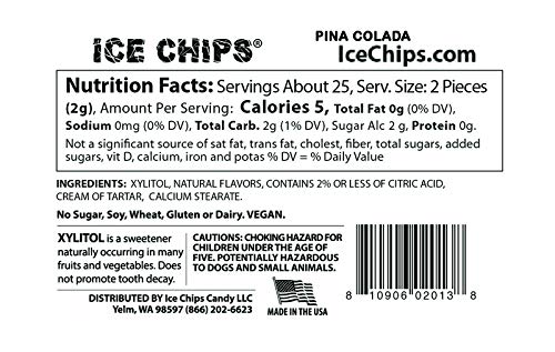 Ice Chips Xylitol Candy 3 Pack Assortment (Strawberry Daiquiri, Margarita, Pina Colada) Includes Band As Shown #TOP2