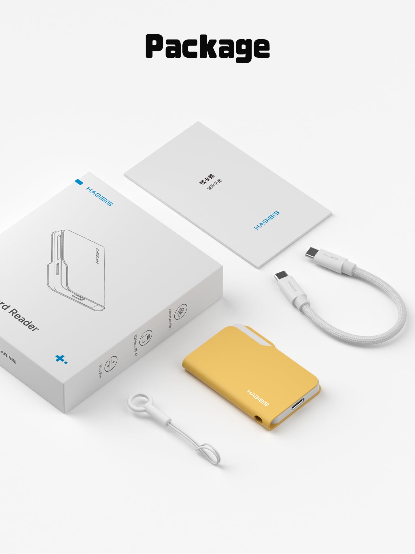 Hagibis Lettore di schede SD/Micro SD 4.0, stile cartella ad alta velocità USB-C a lettore di schede di memoria, adattatore Micro SD SDXC SDHC UHS-II cartella per iPhone 17 16 15 Pro Max, MacBook Pro