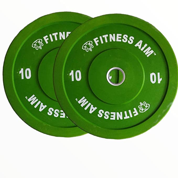 Fitness Aim Color Rubber Bumper Plates Olympic Weightlifting Gym