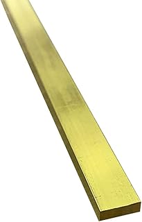Brass Flat Bar H62 Copper Cu Rectangular Bar DIY Brass Sheet Rod, Thickness 6Mm, Length 500Mm,Width 20mm