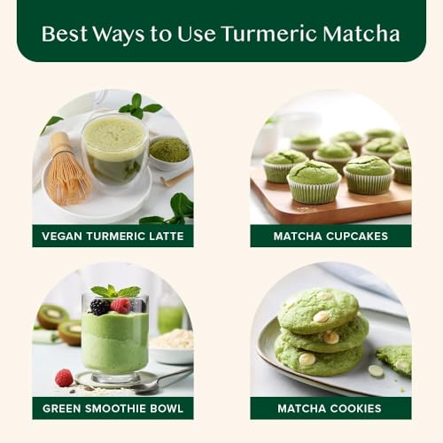 Image of VAHDAM Turmeric Matcha Green Tea Powder(1.76oz) High Curcumin