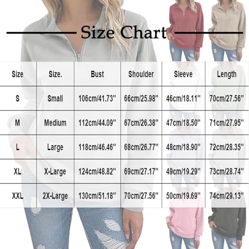 Women Sweatshirt Casual Long Sleeve Half Zip Pullover Lightweight Casual Loose Fashion Sweatshirts3