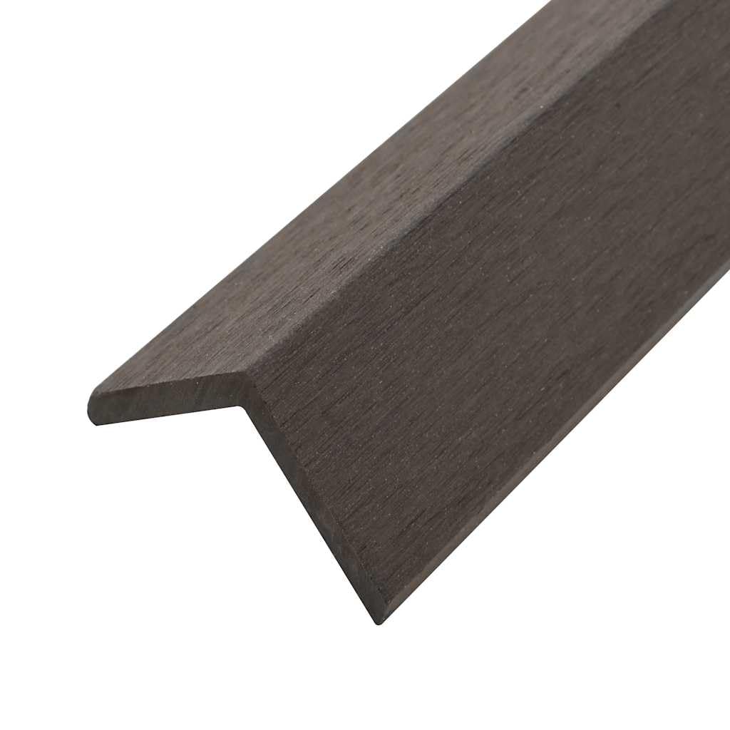 vidaXL 5x Profili Angolari per Decking in WPC Marrone Bordatura Pavimentazione