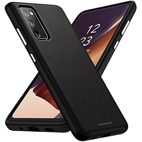 YOUMAKER Samsung S20 Fe Case - Slim Shockproof Dual-Layer Protective Lightweight & Heavy-Duty Tough Coexist, Use No-Slip Frosted Particles Material, for Samsung Galaxy S20 FE 5G 6.5-Inch(Black) Cover