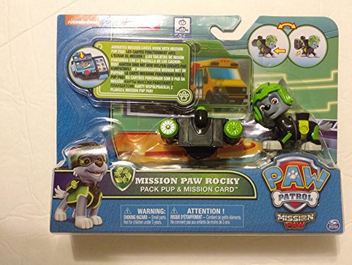 Paw Patrol Mission Paw Rocky Pack Pup & Card Exclusive