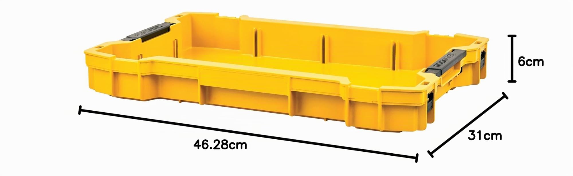 DEWALT DWST83407-1 - Bandeja interna de ToughSystem 2.0, Organización eficiente, Apilable, Con asas laterales, Soporta hasta aproximadamente 5 kg
