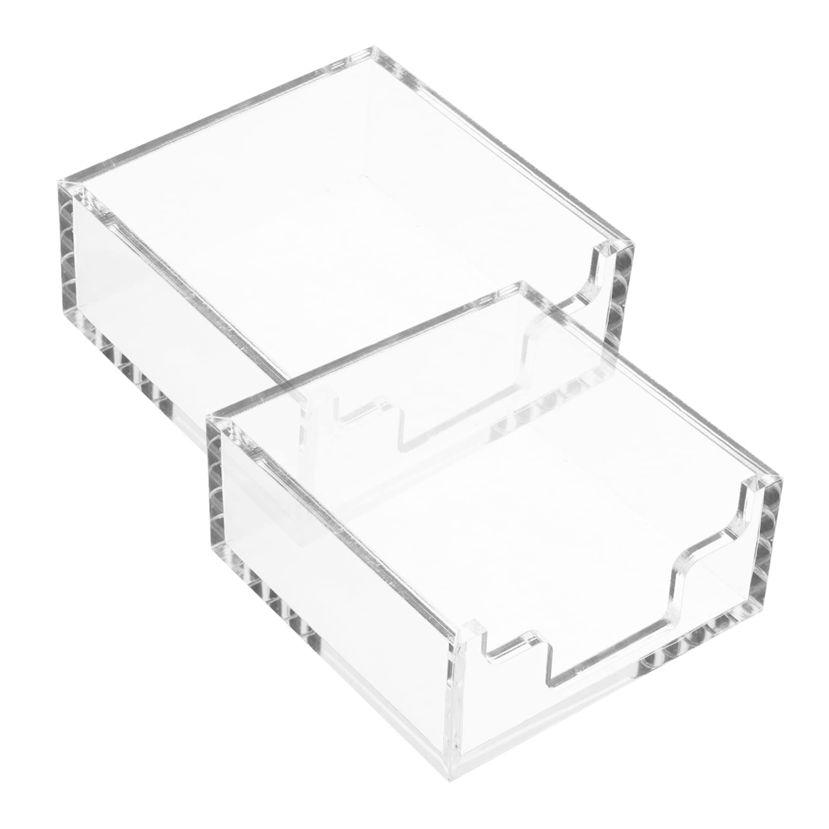 2piezas Soporte Organizador De Notas De Oficina Dispensador Para Notas De Transparente Accesorios De Escritorio Prácticos y Funcionales