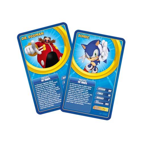 Winning Moves Top Trumps Sonic Jeux de cartes Jeu de Société Jeu de batailles Jeu de voyage De 2 à 6 joueurs A partir de Version Française - vue 3