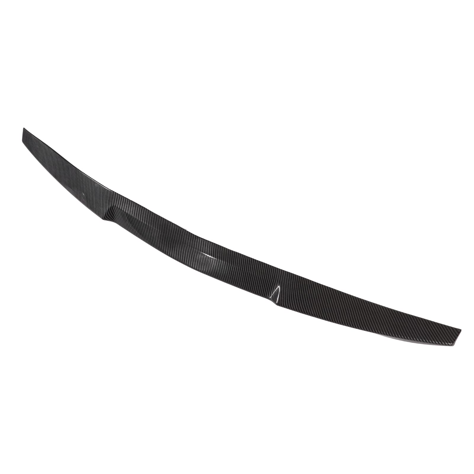 Photo 1 of Rear Trunk Spoiler, Rear Spoiler Wing,Carbon Fiber Style,121cmx7.5cm,Rubber,Car Exterior Trim,Auto Facelift,For Sedan SUV Hatchback