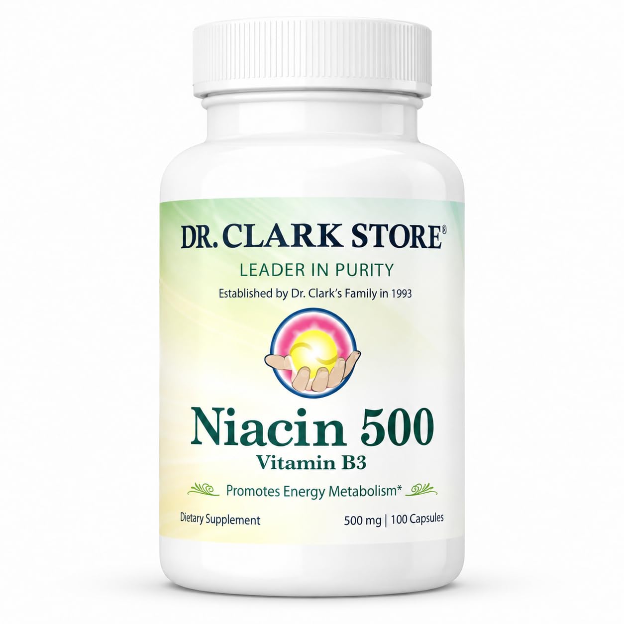 Dr Clark Store Niacin (Vitamin B3) Supplement – 500mg, 100 Gelatin Capsules 500mg Capsules
