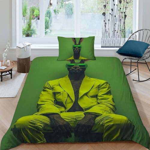 Housse de couette 3D animaux avec fermeture éclair pratique - 3