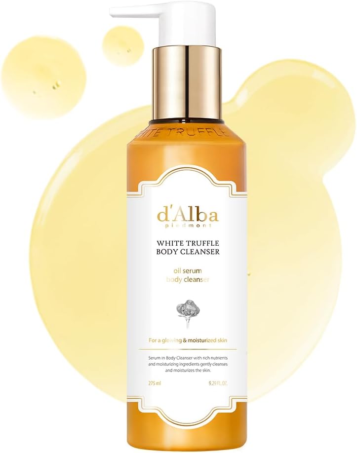 White Truffle Oil Serum Body Cleanser 275ml, Vegan, Moisturizing and Mild Formula, Rich Gentle Lather