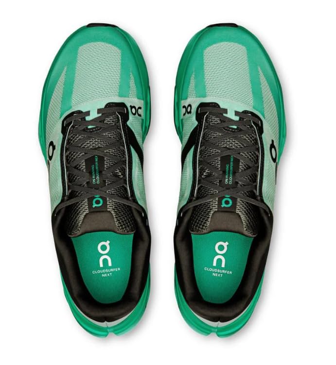 On Men's Cloudsurfer Next Sneaker, Mint/Black, 9.52