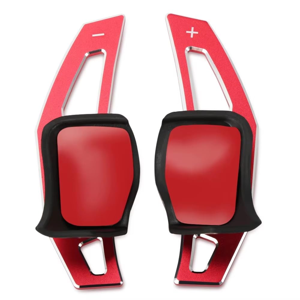 Kjbvcevud Red Steering Wheel Paddle Compatible With Vw For Golf R32 Gtx Gti Gt-Tsi Mk5 Mk6 For Eos Aluminium Steering Wheel Paddle Shifters(Red)