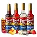 Torani Flavored Drink Syrup Soda Shop Variety Pack, Raspberry, Peach, Vanilla & Strawberry, 25.4 fl oz (Set of 4)