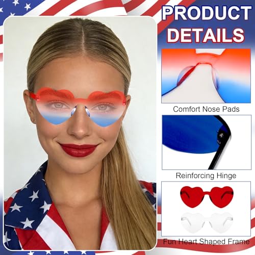 Image of Heart Sunglasses 12 /18 /24 Pcs Heart Shaped Glasses for Women Cute Funny Party Glasses Party Favors Accessories