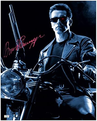 Celebrity Authentics Arnold Schwarzenegger Autographed Terminator 2: Judgement Day 16x20 Harley Davidson Photo