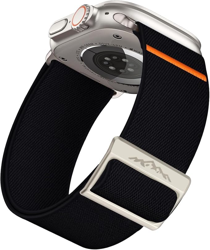 MOROFY Sport Stretchy Nylon Band for Apple Watch Ultra 2 Band/Apple Watch Ultra Band 49mm, Series 9|8|7|6|5|4|3|2|1|SE 49|45|44|42mm Solo Loop Wide Replacement Strap Men - Black (B0D39ZY2Z1) Amazon Price History, Amazon Price Tracker