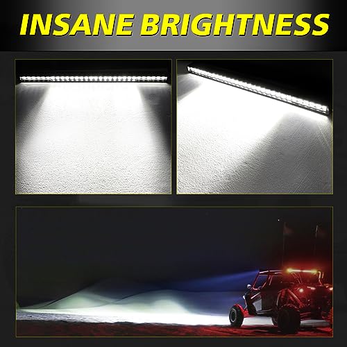 Image of 40 Inch 210W Single Row LED Light Bar w /Wiring Kit & Black Cover