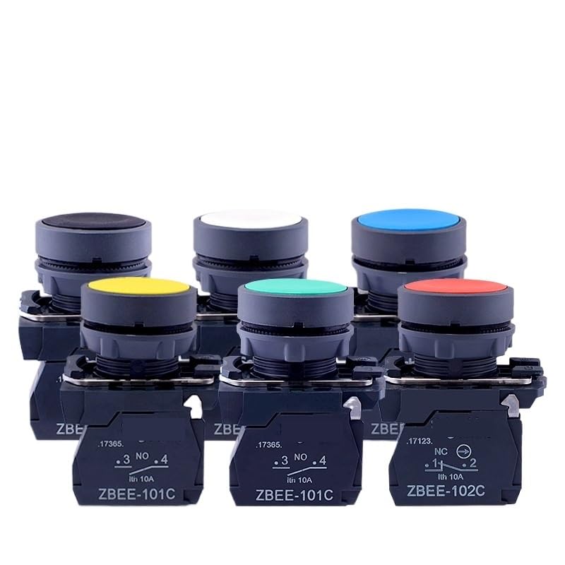 Flat Head Push Button switches XB5AA31 A42 red Normally Closed Green Normally Open Plastic Point Start and Stop NC(XB5AA53C)