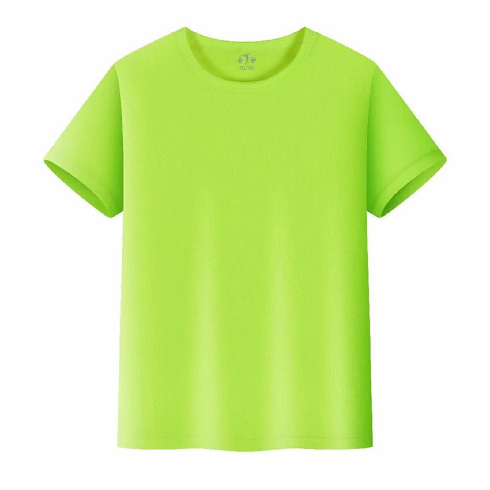Lot de 4 T-Shirt Enfant Coton Garçon Fille Unisexe Manches Courtes Col Rond Pur Coton Couleur Unie