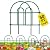 AMAGABELI GARDEN & HOME Decorative Garden Fence Border 35panels 18inch x 50ft Animal Barrier Fence Border Black Thicken Metal Wire Fencing Rustproof Landscape Patio Flower Bed Edge Section