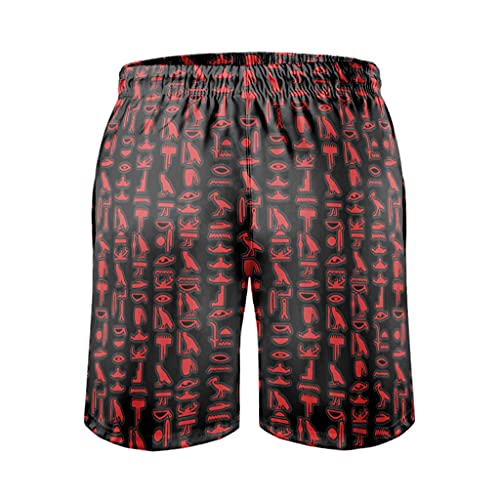 Ktewqmp Zomerse zwembroek Egyptische runen mannen zwembroek bade shorts man met zakken modieus - Image 4