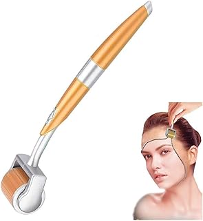 بكرة ديرما رولر مع شنطة تخزين للوجه واللحية ونمو الشعر، آمنة وفعالة لنمو اللحية وإعادة نمو الشعر، أداة تجميل بإبر دقيقة لعلاج الشعر الخفيف وتساقط الشعر ((1.5 ملم))