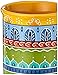 Valencia Mugs Set of 4 – 16 oz Colorful Ceramic Coffee Cups with Bold Multicolor Patterns, Microwave & Dishwasher Safe, Boho Kitchen Drinkware for Tea, Cocoa & More