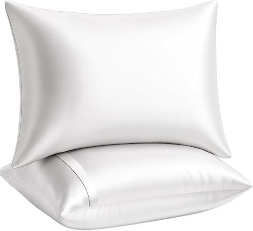 Miniatura 4 de ShopBedding - Lujosa funda de almohada de satén para el cabello, 2 unidades, satinada, estándar, con cremallera, estampado de cebra marrón, Blissford