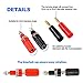 Glarks 40pcs Black and Red 4mm Banana Speaker Wire Cable Screw Plugs with Amplifier Terminal Connector Binding Post Banana Plug Jack Socket Panel/Chassis Mount Connectors Set, Each for 10Pcs