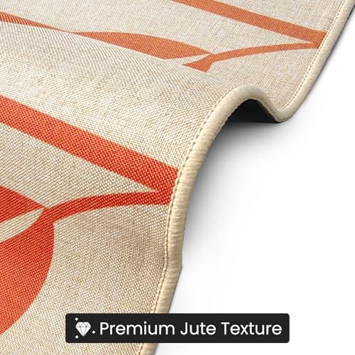 Image of Yellow Weaves- Non-Slip Kitchen Floor Mats, Water Absorbent, Rugs,Standing Jute Mats for Kitchen, Office, Sink and Laundry Room, Beige Leaf (Pack of 2)