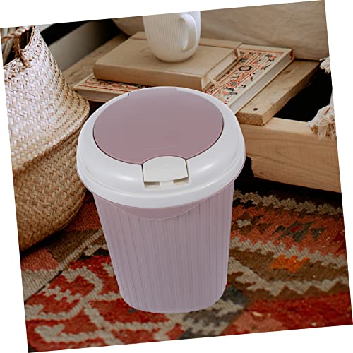 Caneca de basura pequeña rosa minimalista miniatura 3