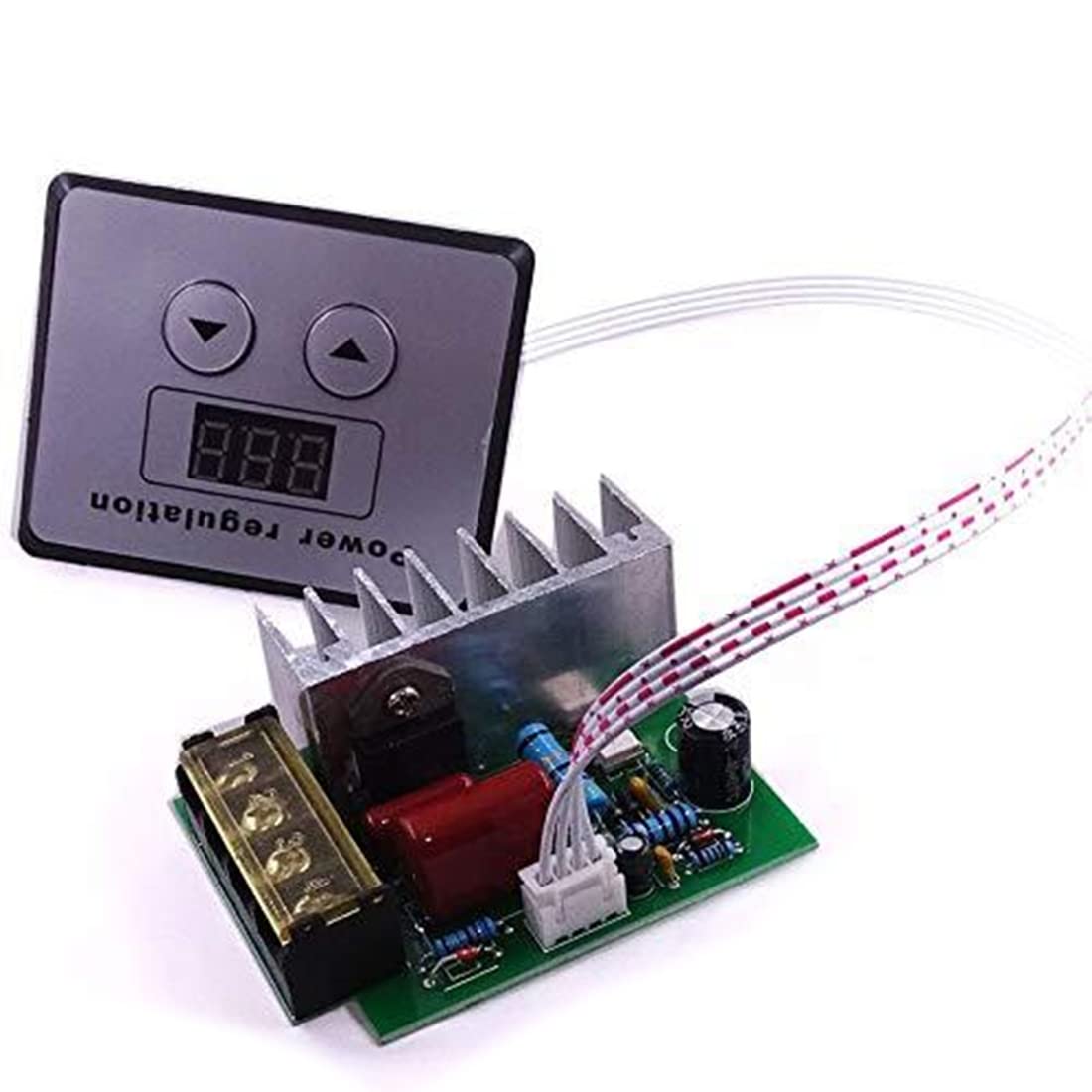 Wiring Connecting Terminals - 4000W 220V AC SCR Voltage Regulator Dimmer Electric Motor Speed Temperature Controller + Digital Meters for Water Heater