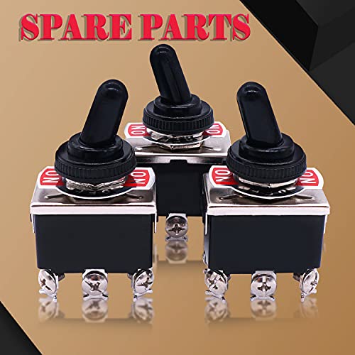 Twidec ON-OFF-ON 3Pcs Heavy Duty Rocker Toggle Switch 16A 250V Ac Dpdt 3 Position 6 Pin On/Off/On Switch thumb #2