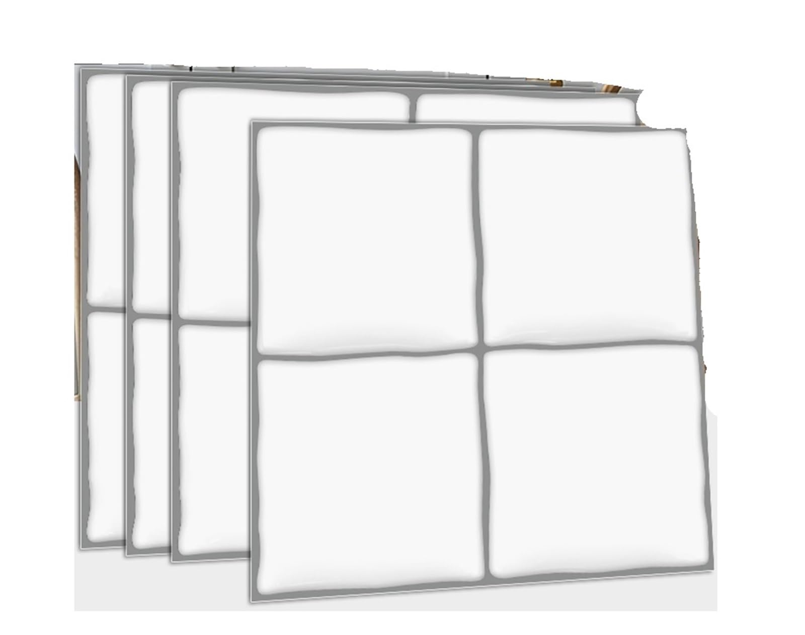 Stick On Tiles Peel-and-Stick Tile Stickers Self-Adhesive Decals Kitchen and Bathroom backsplash Decor Bedroom(Color 6,30pcs)
