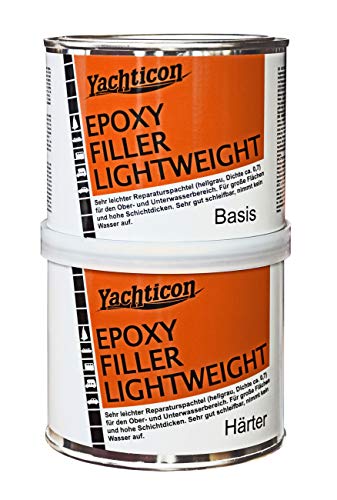 Mastic époxy Yachticon blanc 300g spatule réparation gelcoat et pont bateau