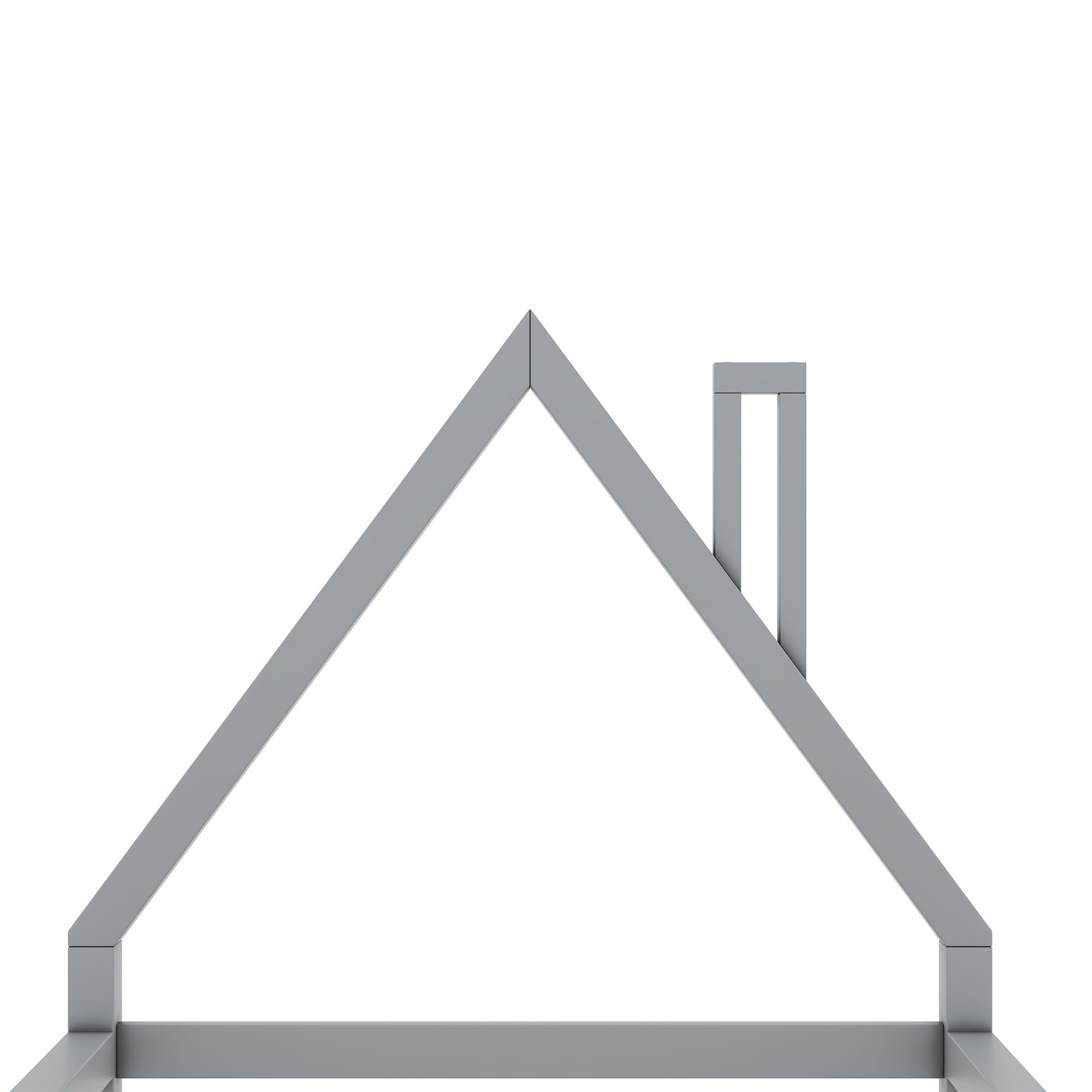 OKMYHOME Łóżko dziecięce 90x200 cm - Łóżko jednoosobowe z litego drewna sosnowego i MDF, klasyczny i solidny design, bez materaca, szare