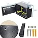 Pochar Over-the-Door Steel Specimen Container - Payment, Key, Night Drop Box - 6.5'' Height Adjustable, Removable Hinge for Wall Mount (Black)