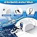 ZYUIOTHJK Electric Anchor Winch,12V 25LBS Boat Wench Marine Saltwater Windlass Kit with Wireless Remote Control,Heavy Duty Towing Winches for Fishing Pontoon