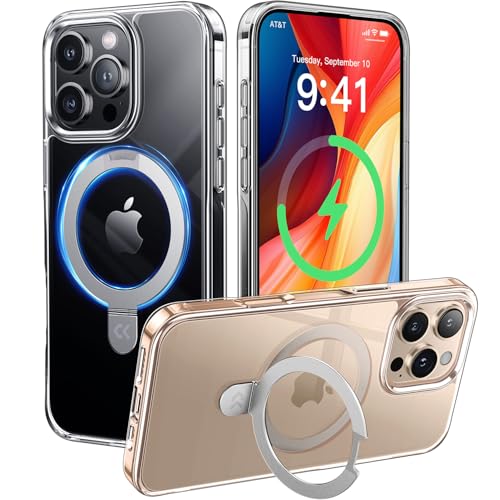 VENINGO Magnet-Handyhülle Für IPhone 16 Pro Max – Transparent, Dünn, Mit Faltbarem Ring-Ständer