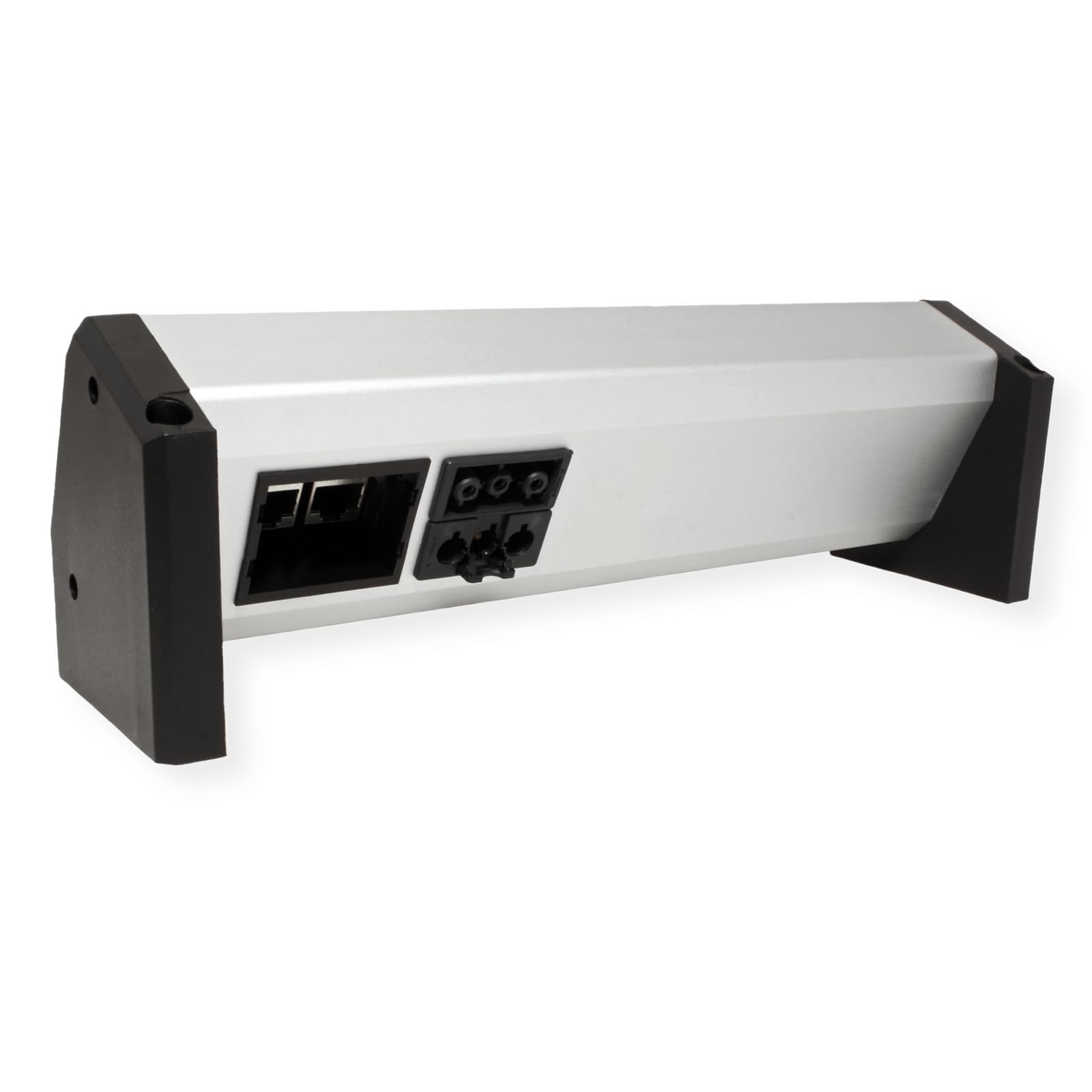 Bachmann 339.1004 - Regleta para fijar al escritorio (3 enchufes Schuko, 2x Ethernet cat. 5)