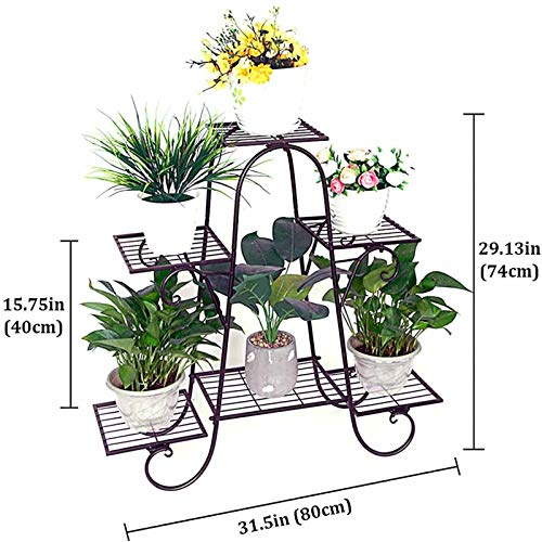 Metal 6 Tier Plant Stand,Plant Stands for Indoor Plants Display Stand Indoor Plant Stand Metal Plant Stand for Multiple Plants for Living Room - Thumbnail 7